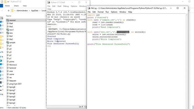 csv data file copying through Python смотреть онлайн