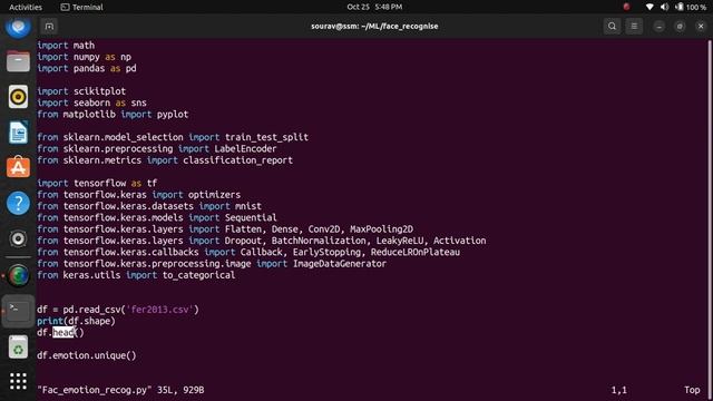 Python Keras emotions categories and count смотреть онлайн