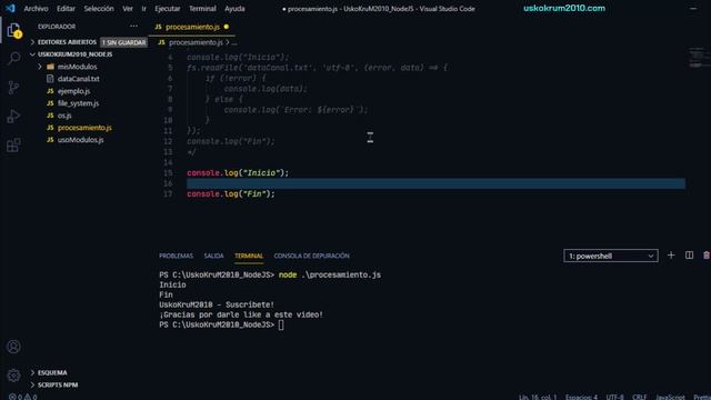 Procesamiento Asíncrono y Síncrono en JavaScript utilizando Node.js ⌛ | Curso Node.js # 8 смотреть онлайн