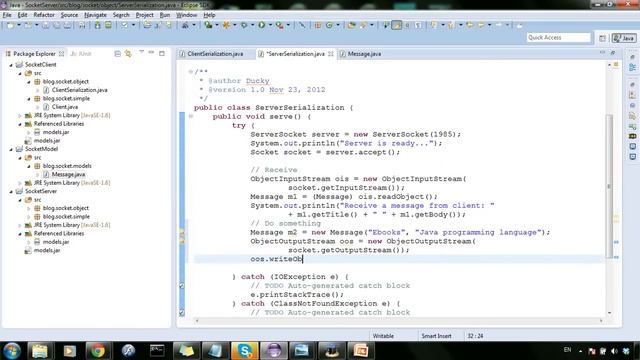Network programming 4: Socket and Serializable 2 смотреть онлайн