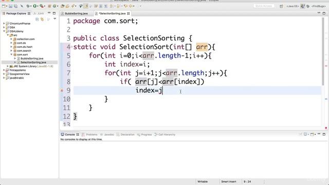 051 Select Sort implementation in Java смотреть онлайн