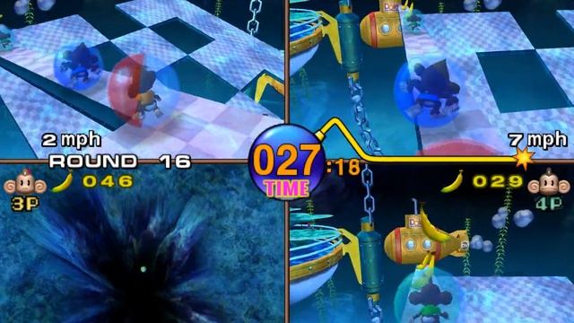 Super Monkey Ball Co-op Normal Mode All Difficulties 4 Player Netplay 60fps