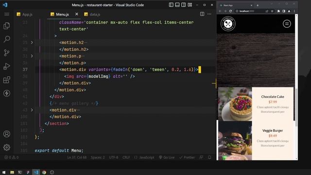 Build A Restaurant Website Using React JS, Tailwind CSS And Framer Motion смотреть онлайн