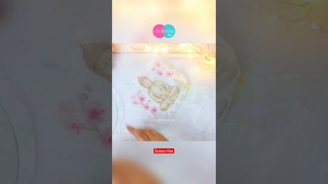 Reverse Decoupage On Plate #diywithkanchan #diy #shortvideo #shortsfeed #shortsvideo