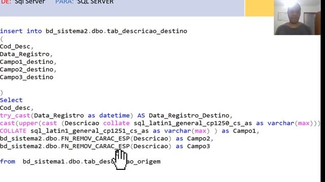 Como remover acentos, caracteres especiais, e inserir em outra tabela no SQL SERVER смотреть онлайн