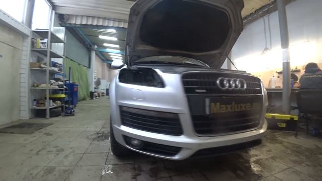 Audi Q7 S line замена штатных линз смотреть онлайн