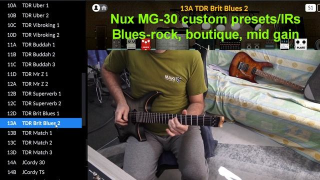 NUX MG-300 vs NUX MG-30, stock & custom presets смотреть онлайн