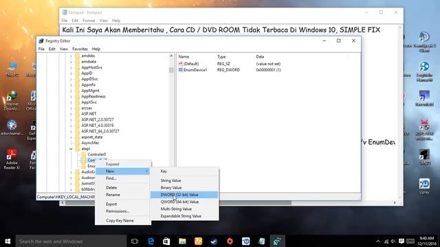 Cara Mengatasi CD / DVD ROM Tidak Terbaca #Indonesia