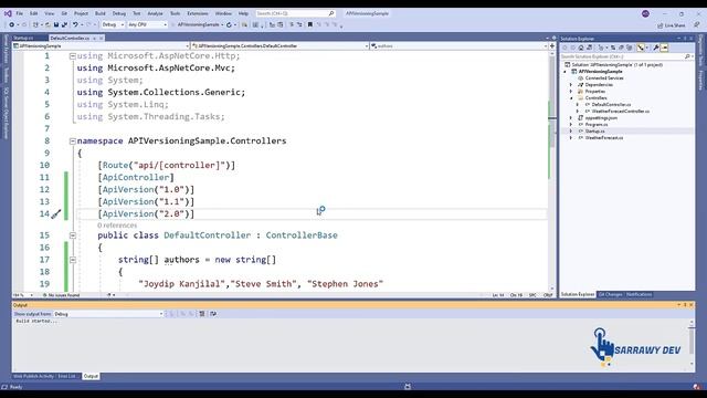 ASP.Net Core Web API - API Versioning смотреть онлайн