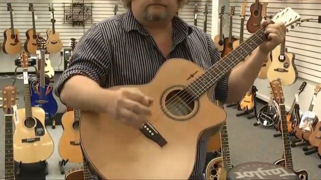 Simon & Patrick Natural Elements CW MiniJumbo SG AC1.5T Acoustic Guitar Demo | Jim Laabs Music смотреть онлайн