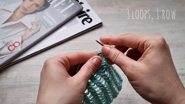 Простая креативная сеточка спицами?knitting Pattern.