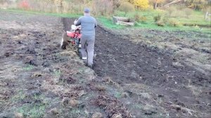 Вспашка огорода мотоблоком Brait 135 GES 17л.с.
