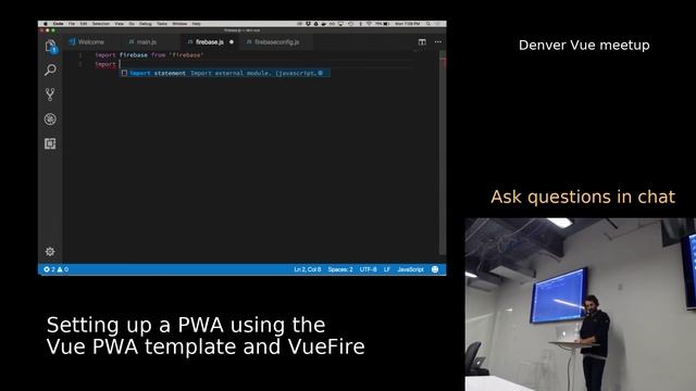 Live Denver Vue meetup - Setting up a PWA using the Vue PWA template and VueFire смотреть онлайн