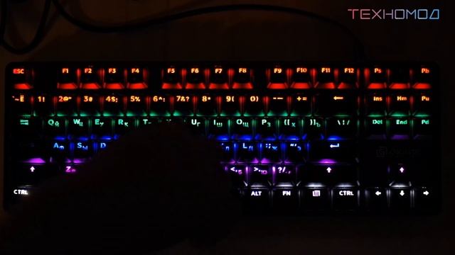 Как работает подсветка игровой клавиатуры Oklick 960G смотреть онлайн