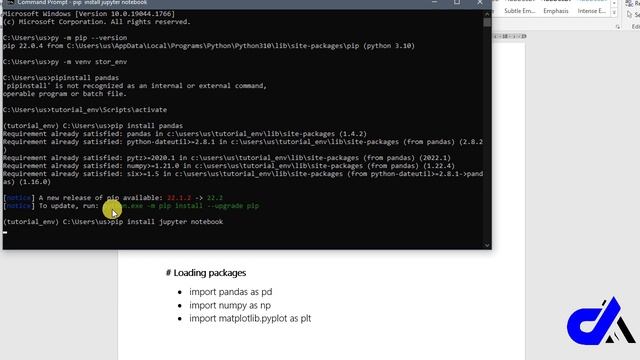 Learn how to Install fundamental data analysis libraries in Python using command prompt & Jupyter смотреть онлайн