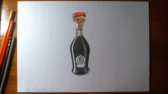Realistic Drawing of a Bottle of Balsamic Vinegar смотреть онлайн