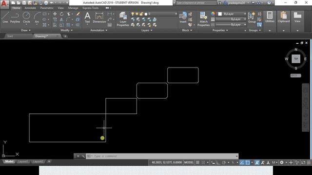 007 AutoCAD - Rectangle, Polygon смотреть онлайн