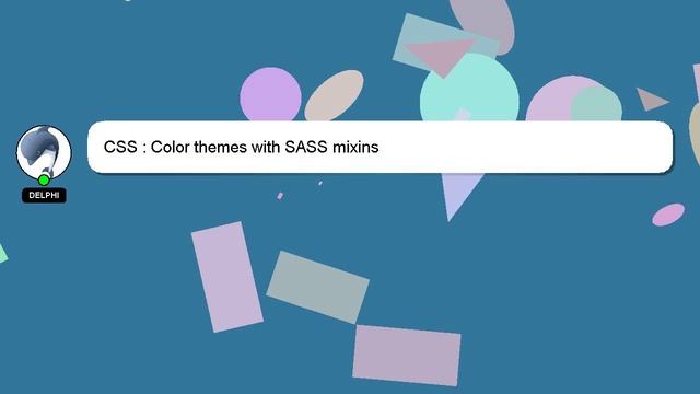 CSS : Color themes with SASS mixins смотреть онлайн