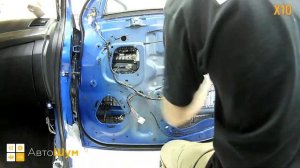 Шумоизоляция дверей Mitsubishi Lancer в уровне Комфорт. АвтоШум.