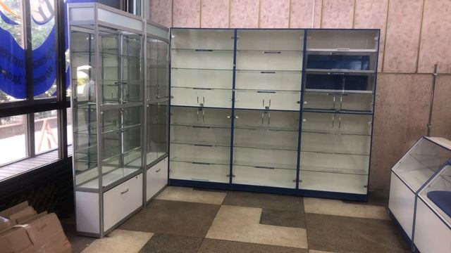 Торговая мебель для аптеки (23 предмета) "Синий-белый" бу (1) смотреть онлайн