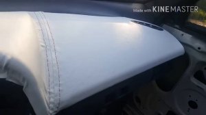 Перетяжка торпеды ваз 2114, 08, 09,15 кожей (часть 2)