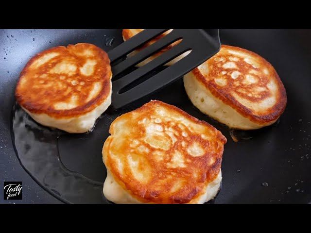 Пышные Оладьи на Кефире за 5 Минут, Как Пончики с Яблоками! смотреть онлайн