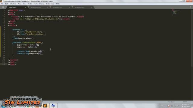 Como Importar Datos Externos en D3js | Curso completo D3js #2.6 смотреть онлайн