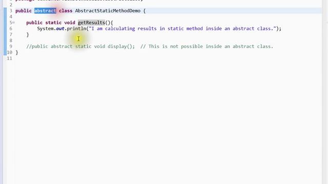 IN JAVA CAN WE USE STATIC METHOD IN AN ABSTRACT CLASS смотреть онлайн