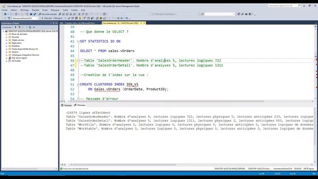 SQL Server index: Apprenez dans cette vidéo à créer une vue indexée. (exemple simple et concret) смотреть онлайн