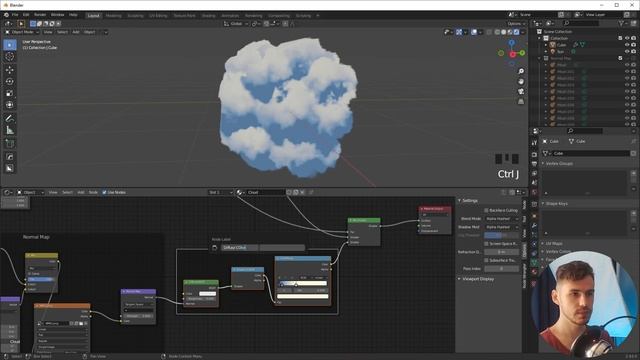 Облака - Ghibli стиль в Blender 2.9 - Стилизация | Уроки на русском смотреть онлайн