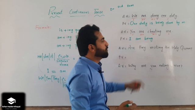 Active Voice Into Passive Voice || Passive Voice Of Present Continuous Tense || Arfan Haider Khayal смотреть онлайн