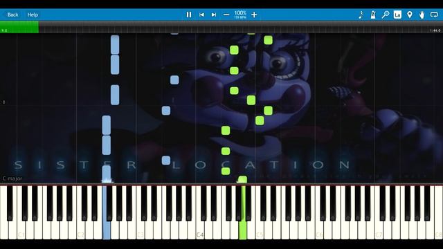 FNaF Sister Location - Full OST Synthesia Piano Tutorial смотреть онлайн