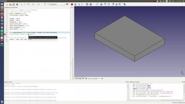 Getting Started with CadQuery Scripting