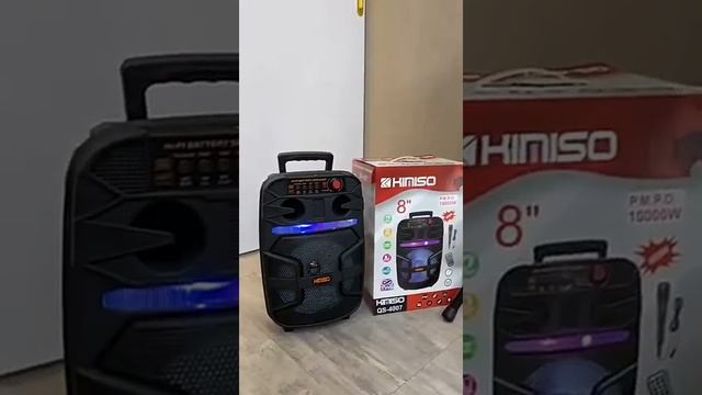 Портативная акустика Kimiso PARTY SPEAKER LED 8дюймов, Караоке Микрофон, микшер, светомузыка смотреть онлайн