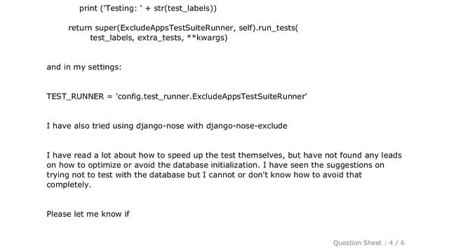 Django : Django Unit Testing taking a very long time to create test database смотреть онлайн