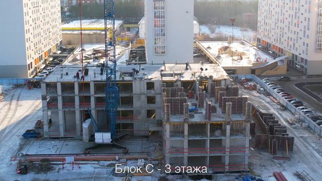 Ход строительства Зеленого квартала UNO, ноябрь 2021. смотреть онлайн