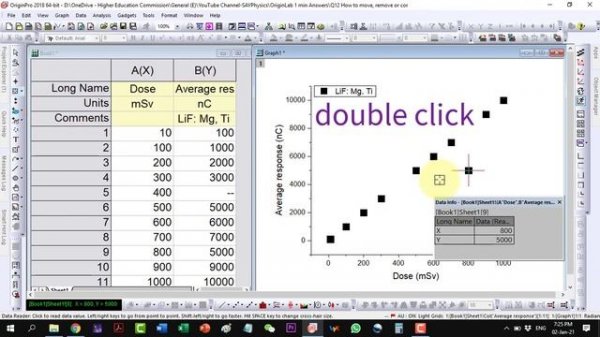 How to move, remove or correct data points in origin