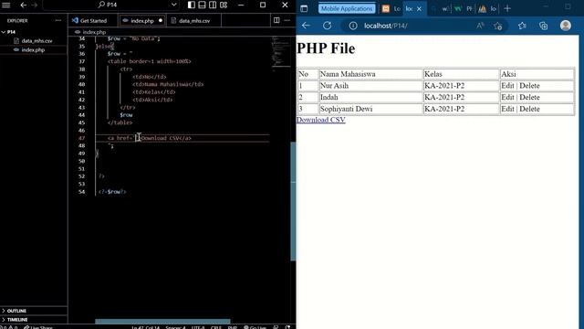 PHP File Handler "Mysql to download CSV" смотреть онлайн