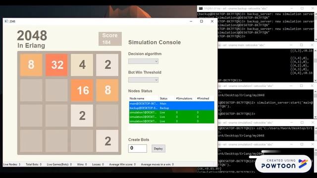 Concurrent and Distributed 2048 Simulation System in Erlang смотреть онлайн