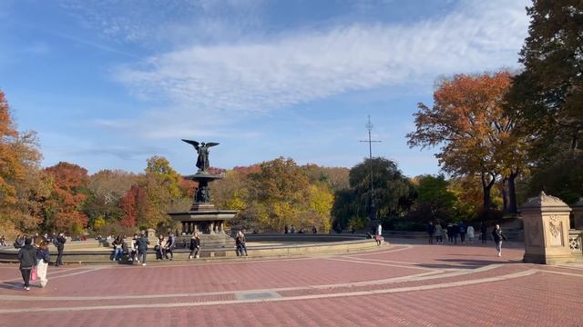Central Park Virtual walk Manhattan Fall Foliage New York 4K Walking Through Central Park (Nov-2021 смотреть онлайн