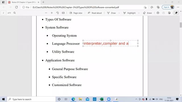 Chapter 3 Types Of Software (Lecture 1) (11 May 21) смотреть онлайн
