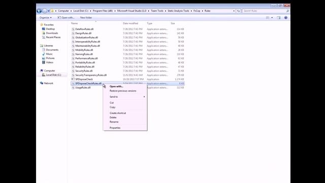 SPDisposeCheck Static Code Analysis Ruleset for Visual Studio 2012 смотреть онлайн