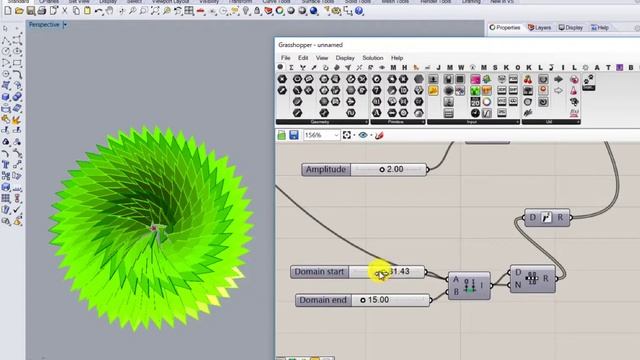 [Grasshopper] 0028 Spiral Cactus (Slow Ver.)