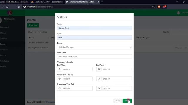 School Event Attendance Monitoring System with Barcode Scanning using PHP DEMO смотреть онлайн