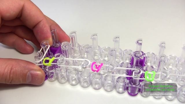 Браслет ВОСЬМЕРКА ❂❂ из резинок на станке ❂❂ Как плести из резинок Rainbow loom смотреть онлайн