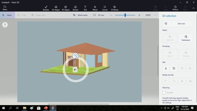 How to create bungalow house using Paint 3D смотреть онлайн