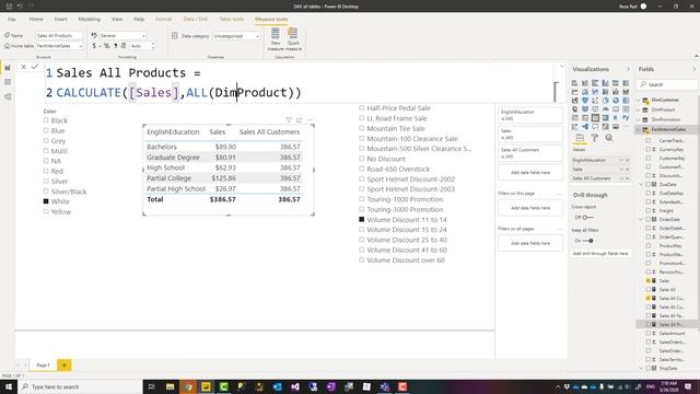 How to Use ALL in a DAX Expression in Power BI смотреть онлайн