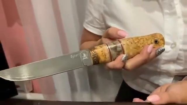 Нож Тайга - Булат - для охоты и рыбалки от Кузницы «Русский молот» смотреть онлайн