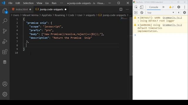 User Snippets in Vs Code | Usage of Fetch API in JavaScript смотреть онлайн