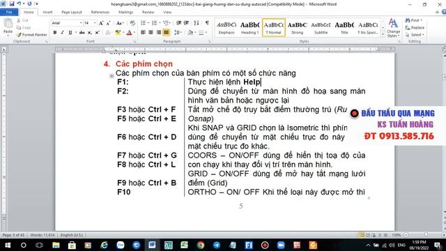 Tự học AutoCAD cơ bản, Bài 1 Tổng quan AutoCAD, #KsTuấnHoàng смотреть онлайн